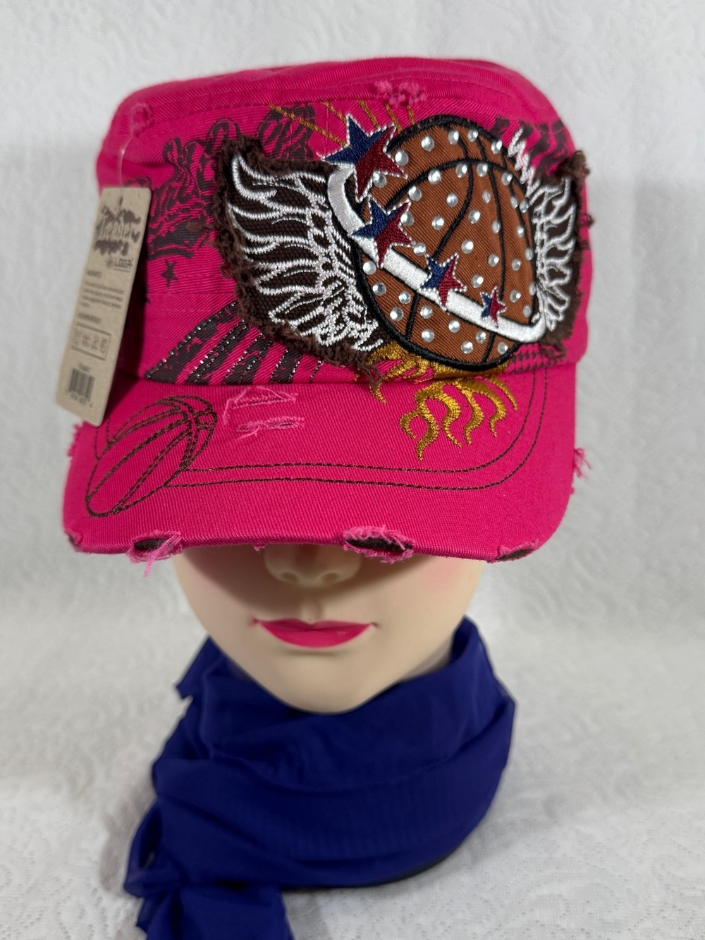 New With Tag Pink women Basketball Wing Cap hat